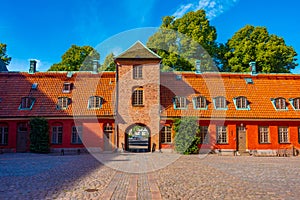 Red castle in Swedish town Halmstad