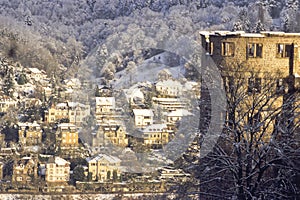 Red Castle and village, Heidelberg, Germany