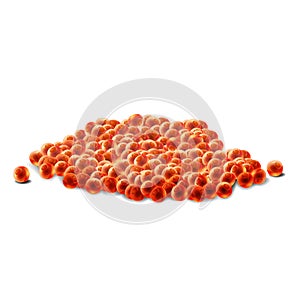 Red caviar fish roe food product 3d realistic decoration vector illustration