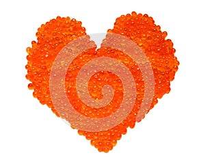 Red caviar heart