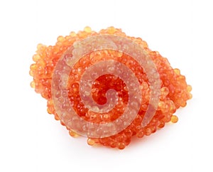 Red caviar on white