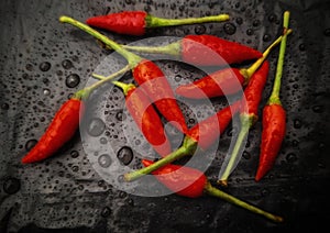 Red cayenne pepper makes food spicy and makes you sweat