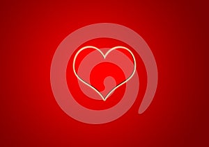 Red centred love heart background photo