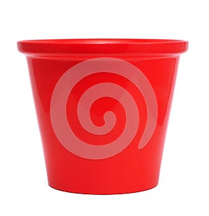 Red Ceramic Flower Pot