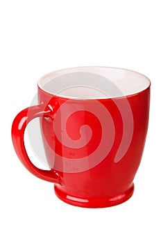 Red ceramic mug