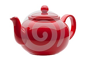 Red Ceramic Teapot