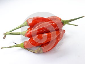 red ceyenne pepper on a white background
