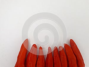red ceyenne pepper on a white background