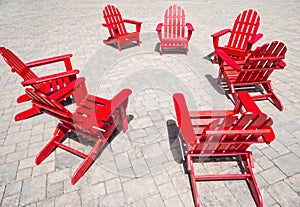 Red chairs