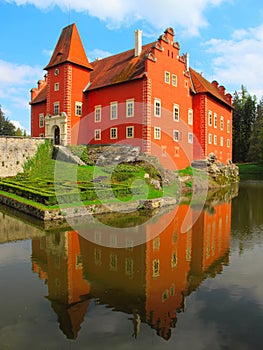 The Red Chateau Cervena Lhota in southern Bohemia. photo