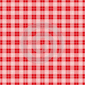 Red Checked Blanket Seamless Pattern