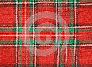 Red checked fabric photo