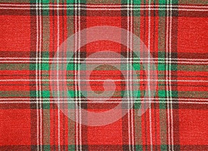Red checked fabric