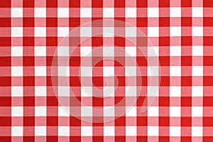 Red checked tablecloth