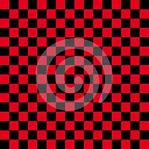 Red checkerboard pattern. Chess flag for winning motorsports. Vector illustration