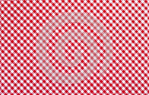 Red checkered fabric