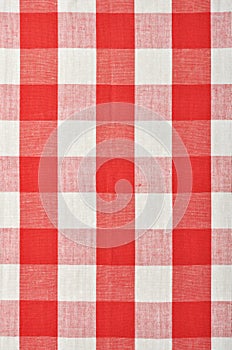 Red checkered fabric