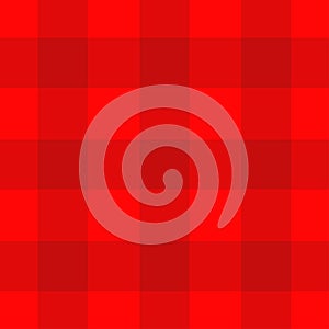 Red checkered pattern tablecloth background. Plaid fabric texture. Picnic blanket. Romantic dinner template. Flat design.