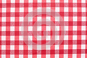 Red checkered tablecloth