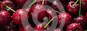 Red Cherries with waterdrops