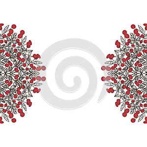 Red Cherry blossom frame ilustration
