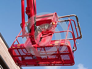 Red cherry picker machine