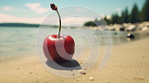 Red Cherry On Sandy Beach - Zeiss Milvus 25mm F14 Ze - Unreal Engine