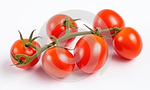 Red cherry tomatoes on a twig