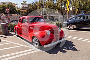 Red 1939 Chevy Coupe