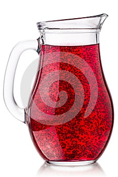 Red Chia fresca water jug, paths photo