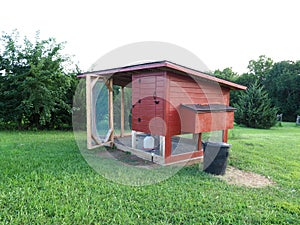 Red chicken coop