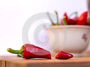 Red chili pepper with blank space