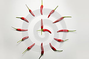 Red chili pepper clock