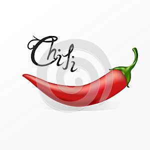 Red chili pepper, delicious, fresh and hot