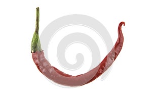 Red chili pepper isolated on white