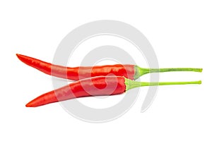 Red chili pepper isolated on white background