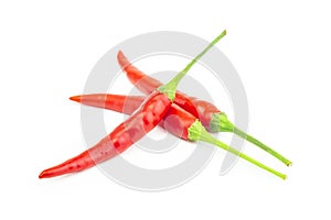 Red chili pepper isolated on white background