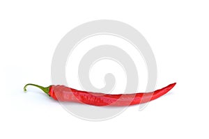 Red chili pepper isolated on white background _ Chile de Ã¡rbol