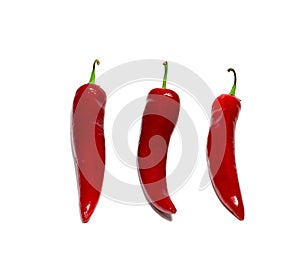 Red chili pepper isolated on white background. food, object.