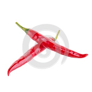 Red chili pepper isolated on a white background