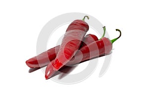 Red chili pepper isolated on white. food, object.
