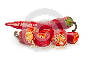 Red chili pepper parts