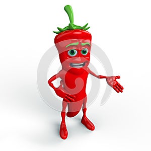 Red chili pepper presenting
