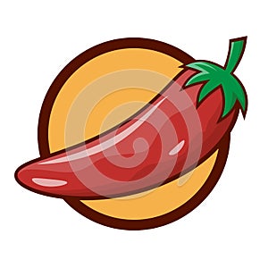 Red chili pepper vector illustration