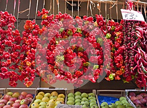 Red and Chili Peppers, Sorrento, Italy photo