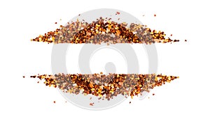 Red Chilli Pepper Flakes with Seeds Texture Background