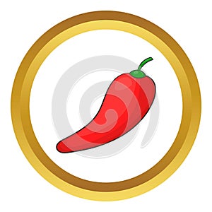 Red chilli pepper vector icon