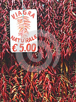 Red chilli peppers symbolising natural viagra