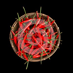 Red chillies in a basket