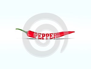 Red chilly pepper word